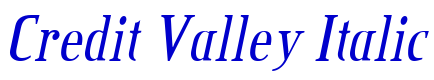 Credit Valley Italic フォント